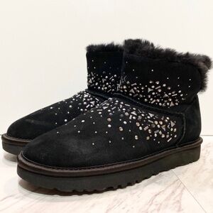 New! UGG Galaxy Bling Black Mini Boot 7
